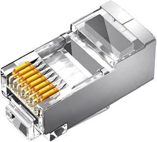 Veggieg Cat6 Metal Rj45 8P8C Ethernet Konnektörü Altın Kaplama 102 Adet ürün görseli 1
