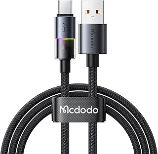 Mcdodo Ca-8180 Usb Typec 6A 7 Renkli Led Işıklı Şarj Data Kablosu ürün görseli 1