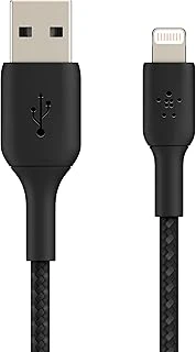 Belkin Örgülü Lightning Kablosu (Iphone, Ipad, Için Boost Charge Lightning/Usb Kablosu) Mfi Iphone Şarj Kablosu, Usb-A'Ya Örgülü Lightning Kablosu, (1 M, Siyah) ürün görseli 1