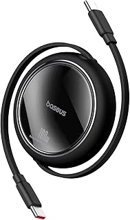 Free2 Draw Mini Makaralı Type-C To Type-C 100W Kablo 1M.-Siyah ürün görseli 1
