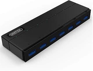 Unitek Hub 7 Port Usb 3.0 Aktif Güç Kaynağı, Veri Merkezi Çoklu Dağıtıcı, Pc, Dizüstü Bilgisayar, Klavye, Fare, Yazıcı, Ios (Mac) + Windows Uyumlu, Tak Çalıştır, Siyah ürün görseli 1