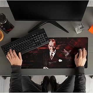 Hediyesepeti Atatürk Tasarımlı Ay Yıldız 70X30 Mousepad ürün görseli 1