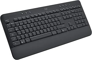 Signature K650 Tam Boyutlu Kablosuz Klananye, Bilek Desteği, Ble Bluetooth Naneya Logi Bolt Usb, Derin Yastıklı Tuşlar, Tuş Takımı, Pc/Windows/Mac Ile Uyumlu, Siyah ürün görseli 1