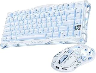 Gravastar Mercury K1+M1 Kablosuz Rgb Işıklı Mekanik Q Klavye Optik Mouse Seti, Ice ürün görseli 1