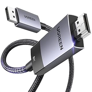 Ugreen 8K 60Hz Displayport 1.4 To Hdmi 2.1 Örgülü Kablo, 1M, 80395 ürün görseli 1