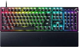 Huntsman V3 - Analog Optik E-Spor Klavye - Snap Tap & Hızlı Ateş Tetikleyici (Çok Fonksiyonlu Dijital Düğme, Dokulu Doubleshot Pbt Tuş Başlıkları) Abd Düzeni | Siyah ürün görseli 1
