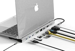 Codegen Cdg-Cnv80 Type-C To 10In1 Macbook Notebook Port Çoklayıcı (3Xusb 3.0+Hdmi+Usb 3.1 Type-C + Rj45 + Sd/Tf) ürün görseli 1