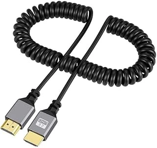 Hdmi Spiral Yaylı Uzayabilen Fullhd 4K 60Hz Uhd Kablo (0.5-2 Metre) ürün görseli 1