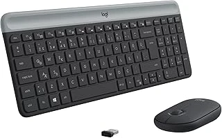 Mk470 Slim Combo Kablosuz Klavye Mouse Seti, 12 Fn Kısayolu Ile Kompakt Klavye, Sağ Sol Kullanılabilir, 10 M Kullanım Mesafesi, Sessiz, Türkçe Q Klavye, Siyah ürün görseli 1