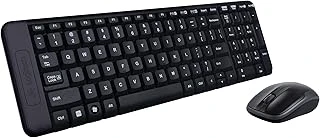 Mk220 Kablosuz Kompakt Klavye Mouse Seti, Sağ Sol Kullanıma Uygun Mouse, Sıvı Dökülmesine Dayanıklı, 10 M Kullanım Mesafesi, Türkçe Q Klavye, Siyah ürün görseli 1