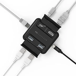 5-In-1 Usb-C Hub Çoklayıcı | Ethernet, Hdmi 60W Pd | Macbook Usb-C Laptoplar Için Profesyonel Hub Siyah ürün görseli 1