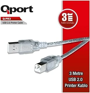 Qport Q Pr3 Usb 2.0 3 Metre Printer Kablosu ürün görseli 1