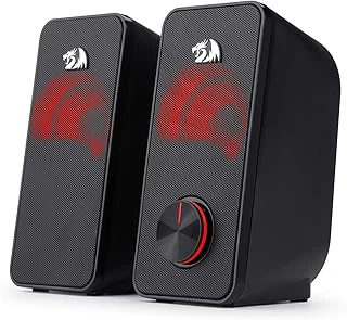 Redragon Stereo Hoparlör 2.0 Stentor (Gs500) 2 X 3 W Arka Aydınlatmalı Bilgisayar Için, Kırmızı, Usb Üzerinden Güç Beslemesi 3,5 Mm Jak Fişi, Siyah ürün görseli 1