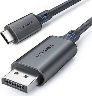 Usb C Displayport 1.4 Kablo (8K@60Hz, 4K@240Hz, 2K@360Hz) Hdr Hdcp Type C To Dp [Thunderbolt 5/4/3, Dex Mode Uyumlu], Iphone 15/16/17 Pro, Macbook, Ipad Pro/Air, S25 Uyumlu (2 Metre) ürün görseli 1