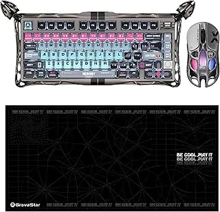 Gravastar V75 Manyetik Kablolu Klavye, Xpro Kablosuz Optik Mouse Mousepad Seti (Cyberpunk) ürün görseli 1