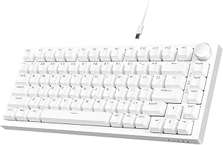 Coverzone Beyaz Işıklı Swap Kablolu Mekanik Oyun Klavyesi | Ajazz Ak820 Beyaz - Switch ürün görseli 1
