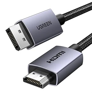 Ugreen 4K 1080P@120Hz Displayport 1.2 To Hdmi 1.4 Örgülü Kablo, 1.5M, 35841 ürün görseli 1