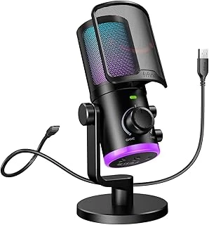 Fifine Am6 Ampligame Rgb Mikrofon - Oyun/Sohbet Ses Dengesi - Usb Yayın Kayıt Mikrofonu - Gürültü Önleyici Pc Masaüstü Mikrofon - Twitch/Discord/Podcast Için - Ps4/Ps5 Uyumlu ürün görseli 1