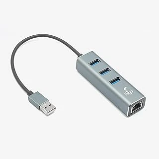 Fiigo Usb To Lan 3X Usb Alüminyum Adaptör Gri ürün görseli 1