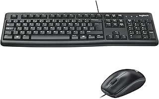 Mk120 Usb Kablolu Klavye Mouse Seti, Tam Boyutlu, Sağ Sol Kullanıma Uygun Mouse, Sıvı Dökülmesine Dayanıklı, Türkçe Q Klavye, Siyah ürün görseli 1