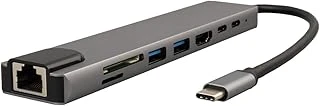 Raca, Type-C 8In1 Hdmi Çok Fonksiyonlu Usb 3.0, Dock Station, Tf-T, Sd, Usb2.0, Hdmi, Usb-C, Pd, Rj45, ürün görseli 1