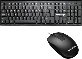 Revenge Deskmate+ Siyah Türkçe Q Ev Ofis Kullanımına Uygun Usb Kablolu Klavye Mouse Seti ürün görseli 1