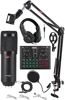 Lastvoice Bm800 Live Head Set Efektli Ses Kartı Mikrofon Kulaklık Stand Kayıt Yayın Seti (Pc Telefon) ürün görseli 1