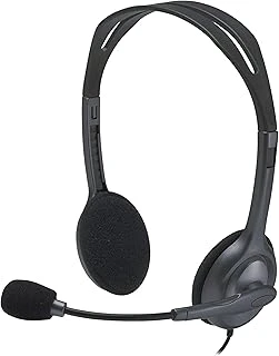 H110 Kablolu Stereo Kulak Üstü Mikrofonlu Kulaklık, 3,5 Mm Jak Girişi, Gri ürün görseli 1