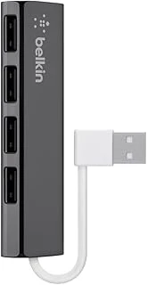 Belkin 4 Usb-A Girişli Hub, Usb 2.0, Slim, Siyah ürün görseli 1