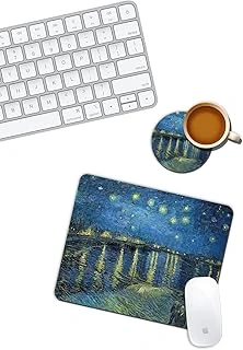 Van Gogh Plajda Yıldızlı Gece Mouse Pad Bardak Altlığı Set ürün görseli 1