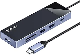 Orico Type-C Pd100W 4K 30Hz Hdmi Sd Tf 5Gbps Type-C 4 Usb-A Portlu Hub Çoklayıcı ürün görseli 1