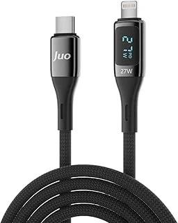 Juo 27W Dijital Led Ekranlı Usb Type-C To Lightning Iphone Ipad Hızlı Şarj Data Kablosu 1 Metre ürün görseli 1