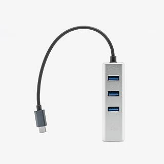 Fiigo Type-C To Lan 3X Usb Alüminyum Adaptör Gümüş ürün görseli 1