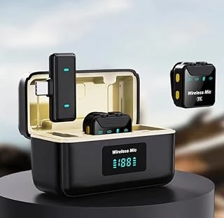 Coverzone Kablosuz Yaka Mikrofonu – Bt 5.2, Çift Mikrofon Desteği, 2.4Ghz, Anc/Enc Gürültü Engelleme, 360° Ses Toplama, 20-30M Çekim Mesafesi, Taşınabilir Şarj Kutulu | Sx22 ürün görseli 1
