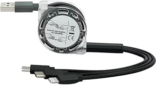 Lunatic 0260 Usb To Type-C Micro Usb Lightning Çoklu Şarj Kablosu Universal Makaralı 3'Ü 1 Arada ürün görseli 1