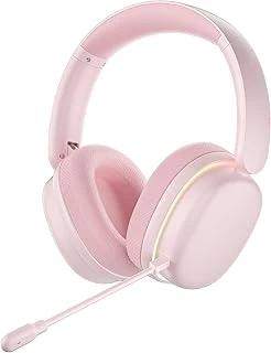 Aula G7 Tri Mode Kablosuz Rgb Mikrofonlu Kulaklığı 7.1 Surround Ses 40Mm Driver Düşük Gecikme E-Spor Kulaklık Pembe 2.4G Bluetooth 3.5Mm ürün görseli 1