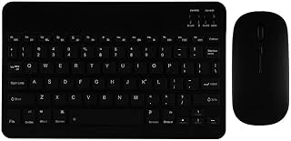 Şık Tasarımlı Bluetooth Kablosuz Klavye Mouse Seti | Android, Ios Windows Uyumlu | Şarj Edilebilir, Taşınabilir Sessiz Tuşlu Set (Siyah) ürün görseli 1