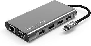 11-In-1 Usb-C Hub Çoklayıcı | Hdmi, Vga, Ethernet 100W Pd | Macbook Usb-C Laptoplar Için Profesyonel Hub Gri ürün görseli 1