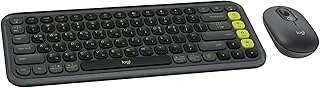 Pop Icon Combo Kablosuz Klavye Mouse Seti, Bluetooth, Konforlu Tasarım, Programlanabilir Tuşlar, Sessiz Tıklamalar, 3 Cihaza Kadar Easy-Switch, Türkçe Q Klavye, Siyah ürün görseli 1