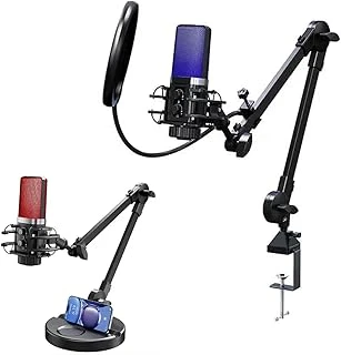 Coverzone Rgb Usb Condenser Microphone – Studio Kalitesinde Kayıt, Gürültü Azaltmalı Profesyonel Mikrofon, Oyun Yayını Podcast Için Kardioid Mikrofon, Metal Gövdeli Tripod Standlı | X3R ürün görseli 1