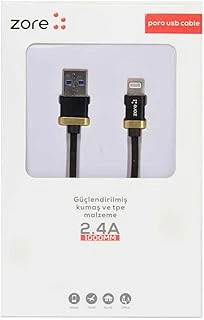 Constrain (3289) Siyah Siyah Poro Lightning Usb Kablo 1M-Zore Ile Uyumlu ürün görseli 1