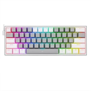 Redragon K617-Rgb 16,8 Milyon Rgb Aydınlatma, Red Switch Fizz%60 Q Türkçe Kablolu Mekanik Klavyesi Gri Beyaz ürün görseli 1