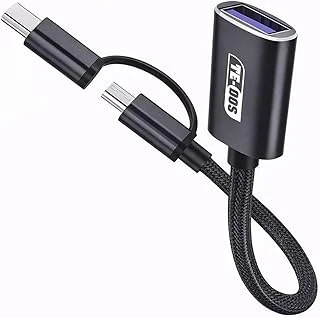 Coverzone Usb Otg Adaptör Usb To Usb-C Micro Usb Dönüştürücü Kablo Flash Bellek Klavye Mouse Gamepad Bağlantı Kablosu Telefon Tablet Uyumlu Data Aktarım Adaptörü Mini Otg Çevirici | Td-C3301 ürün görseli 1