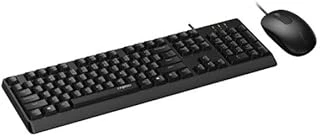 Rapoo X130Pro Wired Tr Klavye Mouse Set Si̇yah ürün görseli 1