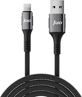 Juo 12W 2.4A Usb-A To Lightning Iphone Ipad Ile Uyumlu Örgülü Hızlı Şarj Data Kablosu 2 Metre ürün görseli 1