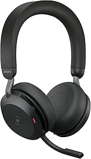 Jabra Evolve2 75 Kablosuz Pc Kulaklık, 8 Mikrofon Teknolojisi, Çift Köpük Stereo Kulaklık, Gelişmiş Aktif Gürültü Iptali, Usb-A Bluetooth Adaptörü Ms Takım Uyumluluğu, Siyah ürün görseli 1