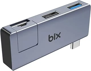 Bix Bx21Hb 3In1 Type-C To Usb 3.2 Usb 2.0 Rj45 10/100 Dönüştürücü Adaptör, Macbook Type C Ethernet Çevirici Usb Hub ürün görseli 1