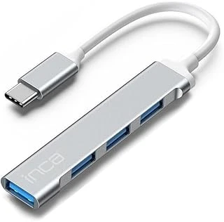 Inca Iusb-04Txt Usb-C Hub, 4 Bağlantı Noktalı, 1X Usb 3.0 + 3X Usb 2.0, İnce Alüminyum Kasa ürün görseli 1