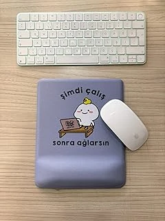 Şimdi Çalış Sonra Ağlarsın Baskılı Bilek Destekli Kare Mouse Pad (Mavi) ürün görseli 1
