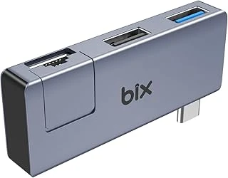 Bix Bx21Hb Type-C To Usb 3.2 Usb 2.0 Rj45 Dönüştürücü Adaptör Hub ürün görseli 1